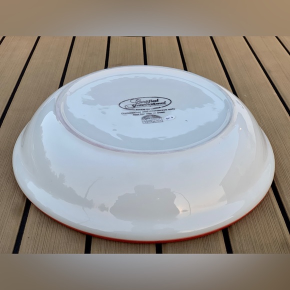 Vtg Retired Certified International Enchanted Santa Individual Pasta Bowl Plate - Picture 13 of 14